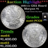 ***Auction Highlight*** PCGS 1881-cc GSA Hoard Morgan Dollar $1 Graded ms63 By PCGS (fc)