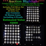 ***Auction Highlight*** Complete Silver Washinton Qurter set 1932-1977 114 coins In 3 Captial Plaset