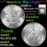 ***Auction Highlight*** 1889-s Morgan Dollar $1 Graded ms64+ By SEGS (fc)