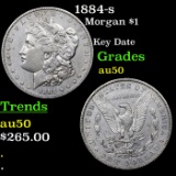 1884-s Morgan Dollar $1 Grades AU, Almost Unc