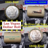 ***Auction Highlight*** Full Morgan/Peace Flamingo Hotel silver $1 roll $20, 1885 & 1896 end (fc)