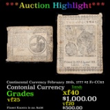 ***Auction Highlight*** Continental Currency February 26th, 1777 $2 Fr-CC63 Grades (fc)