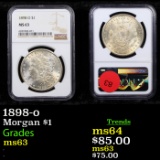 NGC 1898-o Morgan Dollar $1 Graded ms63 By NGC