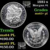 1881-s Morgan Dollar $1 Grades Select Unc+ PL