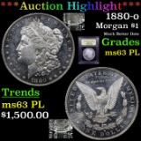 ***Auction Highlight*** 1880-o Morgan Dollar $1 Graded Select Unc PL By USCG (fc)