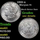 1891-s Morgan Dollar $1 Grades Unc Details