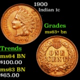 1900 Indian Cent 1c Grades Select+ Unc BN