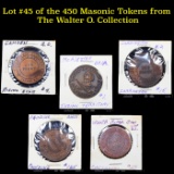 Lot #45 of the 450 Masonic Tokens from The Walter O. Collection