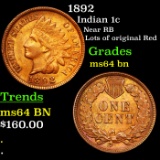 1892 Indian Cent 1c Grades Choice Unc BN