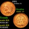 1891 Indian Cent 1c Grades Select+ Unc RB