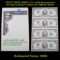 UNCUT MINT SHEET of 4x 1976 Bicentennial $2 Federal Reserve Notes All GEM Or Better