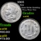 1865 Three Cent Copper Nickel 3cn Grades Choice AU/BU Slider