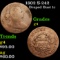 1802 S-242 Draped Bust Large Cent 1c Grades g, good