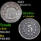 1872 Shield Nickel 5c Grades vf details