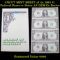 UNCUT MINT SHEET of 4x 1985 $1 Federal Reserve Notes All GEM Or Better