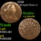 1798 Draped Bust Large Cent 1c Grades vg details