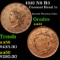 1818 N8 R3 Coronet Head Large Cent 1c Grades Choice AU