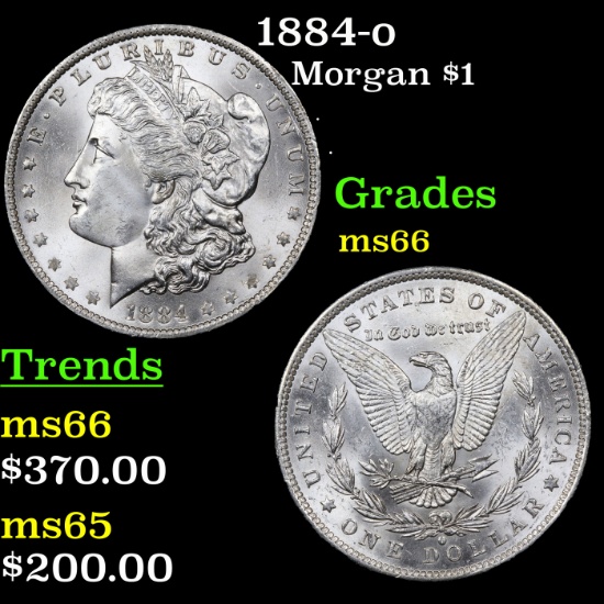 1884-o Morgan Dollar $1 Grades GEM+ Unc