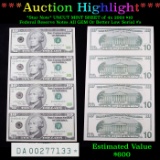 ***Auction Highlight*** *Star Note* UNCUT MINT SHEET of 4x 2003 $10 Federal Reserve Notes All GEM Or