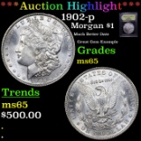 ***Auction Highlight*** 1902-p Morgan Dollar $1 Graded GEM Unc By USCG (fc)