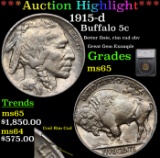 ***Auction Highlight*** 1915-d Buffalo Nickel 5c Graded ms65 By SEGS (fc)