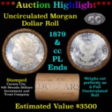 ***Auction Highlight*** 1879 & CC Uncirculated Morgan Dollar Shotgun Roll PL Ends (fc)