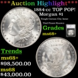 *HIGHLIGHT OF ENTIRE AUCTION* 1884-cc TOP POP! Morgan Dollar $1 Graded ms68+ By SEGS (fc)
