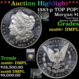 *HIGHLIGHT OF ENTIRE AUCTION* 1883-p TOP POP! Morgan Dollar $1 Graded ms66+ DMPL By SEGS (fc)