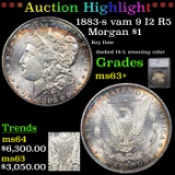***Auction Highlight*** 1883-s vam 9 I2 R5 Morgan Dollar $1 Graded ms63+ By SEGS (fc)