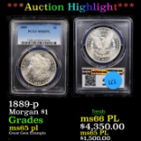 ***Auction Highlight*** PCGS 1889-p Morgan Dollar $1 Graded ms65 pl By PCGS (fc)