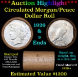 ***Auction Highlight*** Full solid Date 1926-s Peace silver dollar roll, 20 coin (fc)