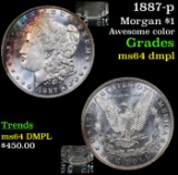 1887-p Morgan Dollar $1 Grades Choice Unc DMPL