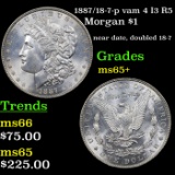 1887/18-7-p vam 4 I3 R5 Morgan Dollar $1 Grades GEM+ Unc