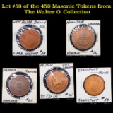 Lot #50 of the 450 Masonic Tokens from The Walter O. Collection