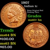 1907 Indian Cent 1c Grades Select+ Unc BN