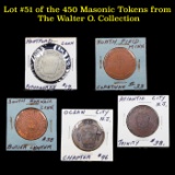 Lot #51 of the 450 Masonic Tokens from The Walter O. Collection