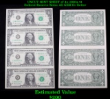 UNCUT MINT SHEET of 4x 2003a $1 Federal Reserve Notes All GEM Or Better