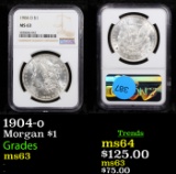 1904-o Morgan Dollar $1 Graded ms63 By NGC