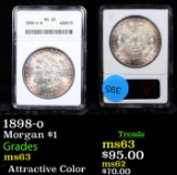 ANACS 1898-o Morgan Dollar $1 Graded ms63 By ANACS