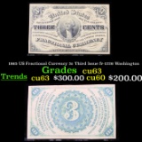 1865 US Fractional Currency 3c Third Issue fr-1226 Washington Grades Select CU