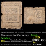 Continental Currency July 22, 1776 $3 Fr-CC40 Printed By Hall & Sellers Grades f+