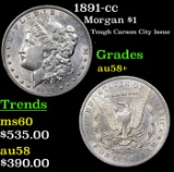 1891-cc Morgan Dollar $1 Grades Choice AU/BU Slider+
