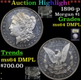 ***Auction Highlight*** 1896-p Morgan Dollar $1 Graded Choice Unc DMPL By USCG (fc)