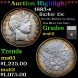 ***Auction Highlight*** 1893-s Barber Quarter 25c Graded ms62 By SEGS (fc)