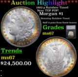 *HIGHLIGHT OF ENTIRE AUCTION* 1882-p Rainbow Toned Near TOP POP! Morgan  $1 ms67 By SEGS (fc)