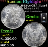 ***Auction Highlight*** PCGS 1882-cc GSA Hoard Morgan Dollar $1 Graded ms64 By PCGS (fc)