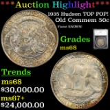 *HIGHLIGHT OF THE MONTH* 1935 Hudson TOP POP! Old Commem Half Dollar 50c Graded ms68 By SEGS (fc)