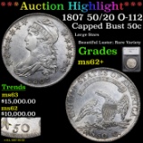 *HIGHLIGHT OF THE NIGHT* 1807 50/20 O-112 Capped Bust Half Dollar 50c Graded ms62+ By SEGS (fc)
