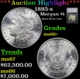 ***Auction Highlight*** 1885-s Morgan Dollar $1 Graded ms66+ By SEGS (fc)