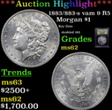 ***Auction Highlight*** 1883/883-s vam 9 R5 Morgan Dollar $1 Graded Select Unc By USCG (fc)